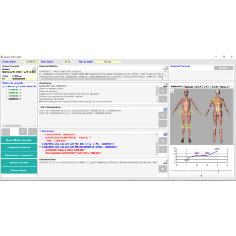 Software dirigido a Osteópatas y fisioterapeutas. Programa infor