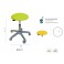 Tabouret circulaire base grise