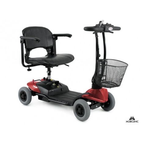 Scooter eléctrico con 4 ruedas | Compacta, Plegable y Desmontable Color Rojo Virgo 