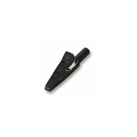 Adaptador Pinza Cocodrilo con Conector Hembra 2 mm (1 unidad) Negra