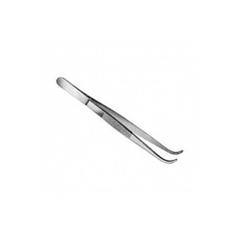 Pinza de disección 14 cm A/A Curva: Ideal para auriculoterapia (acero inoxidable)