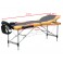 Table de massage pliable et portable pour physiothérapie - Noir et orange - Structure en PU et aluminium - 185x60 cm
