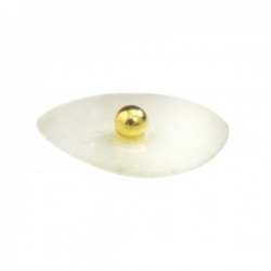 Perles d'oreille en métal doré pour auriculothérapie avec adhésif transparent