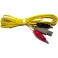 Cable amarillo con pinzas tipo cocodrilo 3,5cm