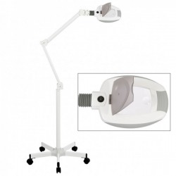 Lampe loupe à lumière froide Ampli LED avec point focal grossissant 5x (base roulante)