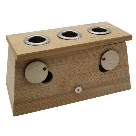 Caja de madera para moxa en puro 3 orificios