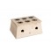Caja de madera para moxa en puro 6 orificios