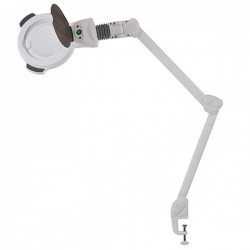 Lampe loupe LED zoom avec grossissement 5x et lumière froide (socle à pince)