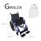 Fauteuil roulant pliant Giralda pour personnes âgées. Grande roue, Premium.