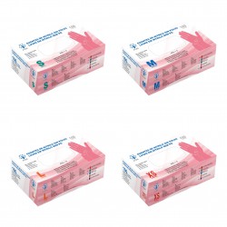 Guantes desechables de nitrilo sin polvo rosa