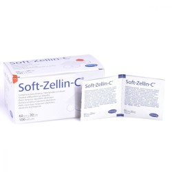 Toallita con alcohol Soft-ZELLIN 60x30mm. HARTMANN caja 100 uds