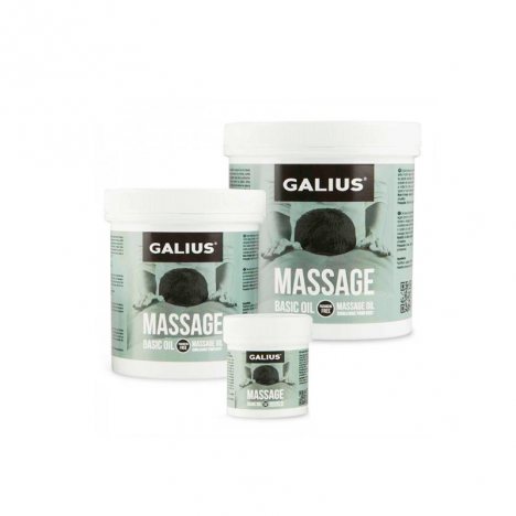 Huile de massage de base Galius: pour tous types de massages avec un léger arôme de romarin