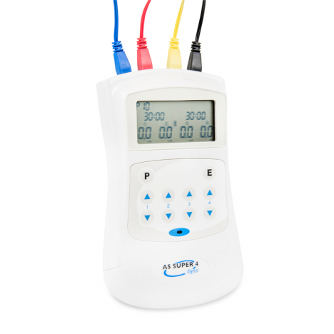 Electrostimulateur d'acupuncture As Super 4 Digital : 30 programmes avec 4 canaux jusqu'à 8 aiguilles