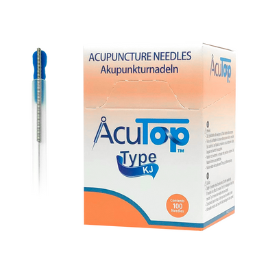 Agujas de puncion seca AcuTop tipo KJ con tubo guía - 100 agujas - varias medidas
